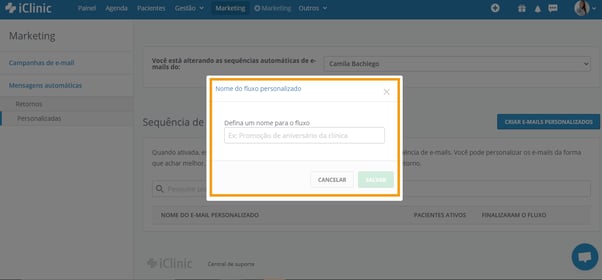 Defina um nome para esse Fluxo