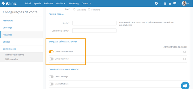 em quais clinicas atende