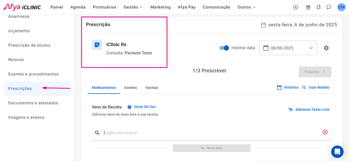 Prescrição RX - print artigo